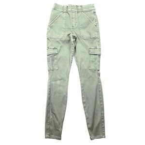 Spanx Cargo Pants Soft Stretch Utility Style Green Size M/M‎ Fits 25" Grunge